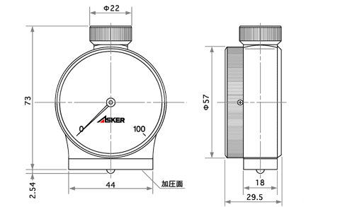 ASKER 高分子計器株式会社　アスカーゴム硬度計C2型